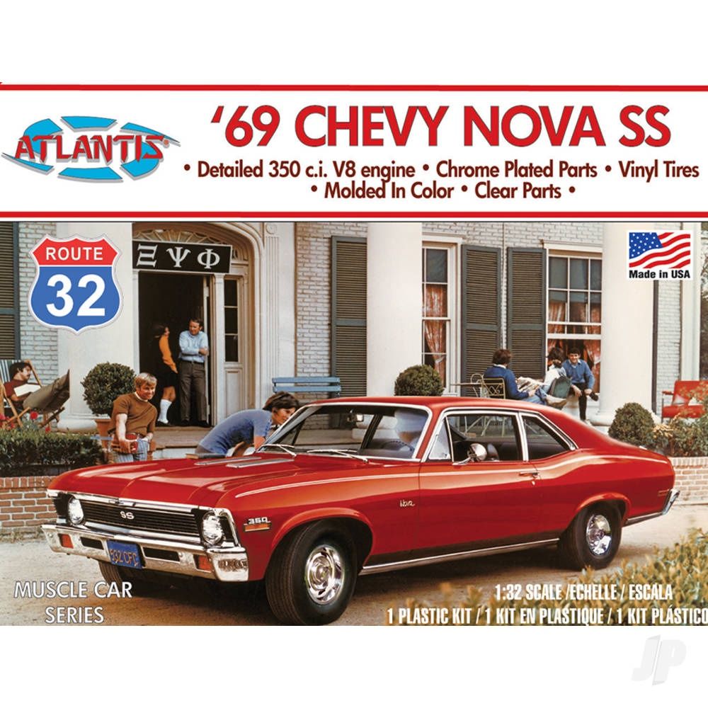 Cars, Bikes and Trucks Atlantis Models 1/32 1:32 1969 Chevy Nova SS Route 32