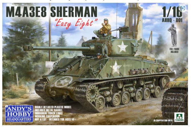 Military Andy's Hobby Headquarters 1/16 M4A3E8 Sherman Easy Eight
