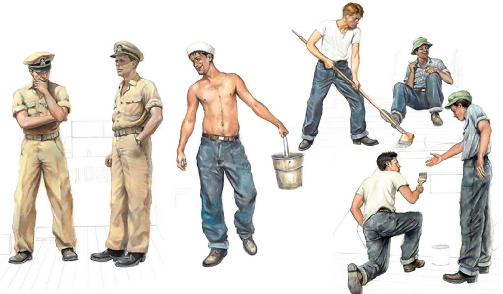 Ship Italeri 1/35 PT-109 Crew Set