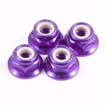 M4 Purple Flanged Locknuts
