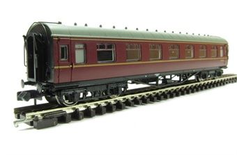 Stanier SK second corridor in BR Maroon M1766  N Gauge