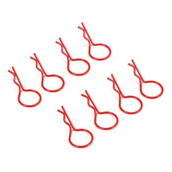 Fastrax Fluorescent Red Large Body Clips