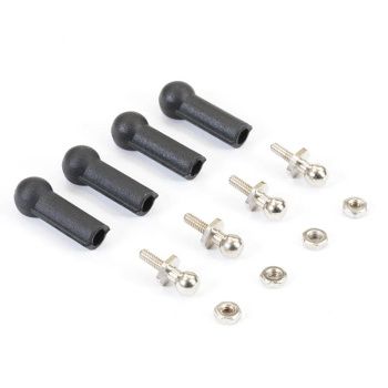 FASTRAX BALL CUPS (6) BLACK W/BALL STUDS