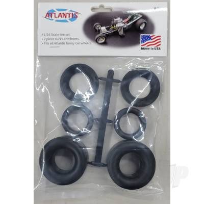 Cars, Bikes and Trucks Atlantis Models 1/16 Funny Car Tire Set