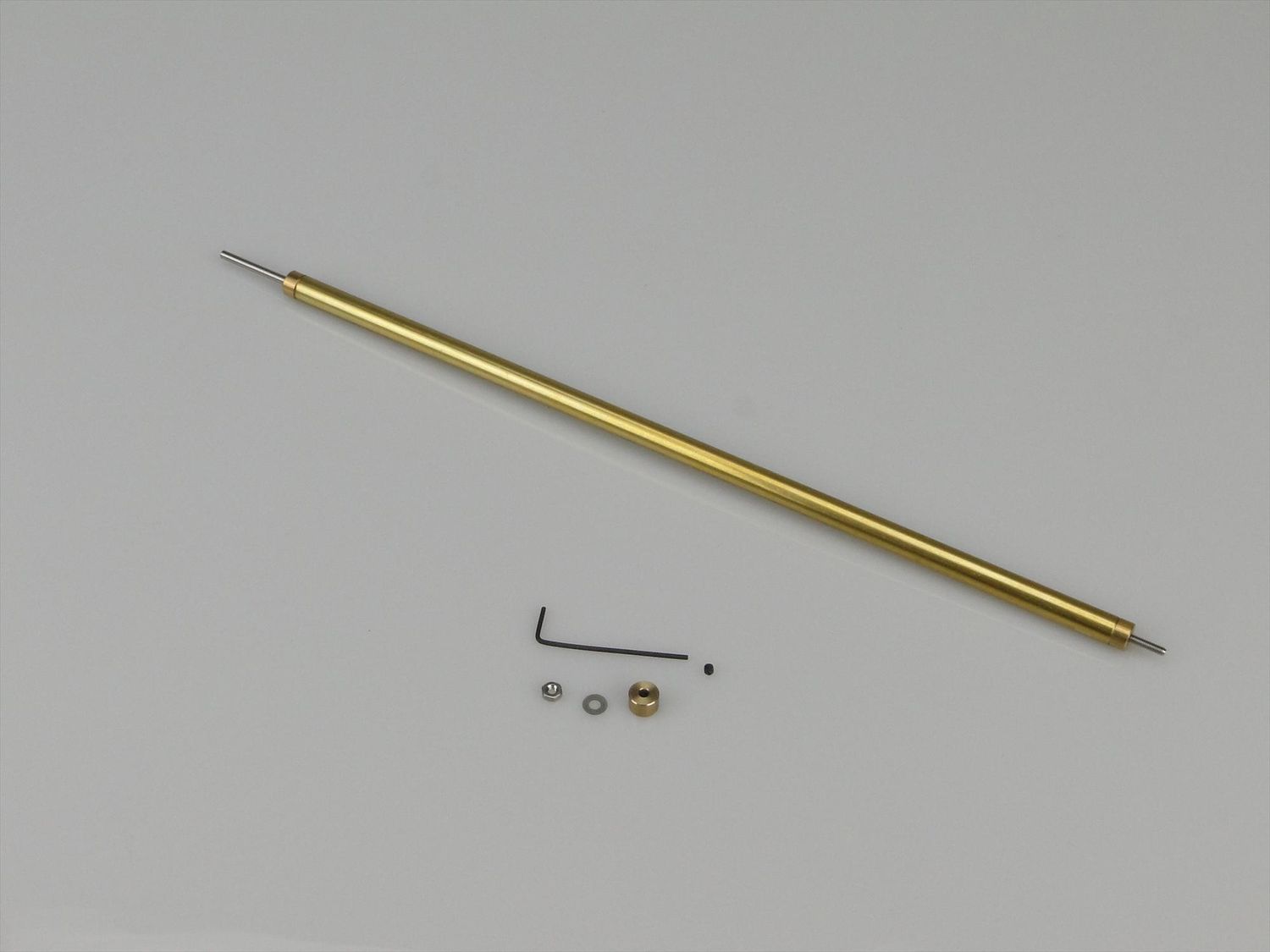 Fine Line Prop Shaft 8in M2/2mm Stainless 6mm dia Brass Tube
