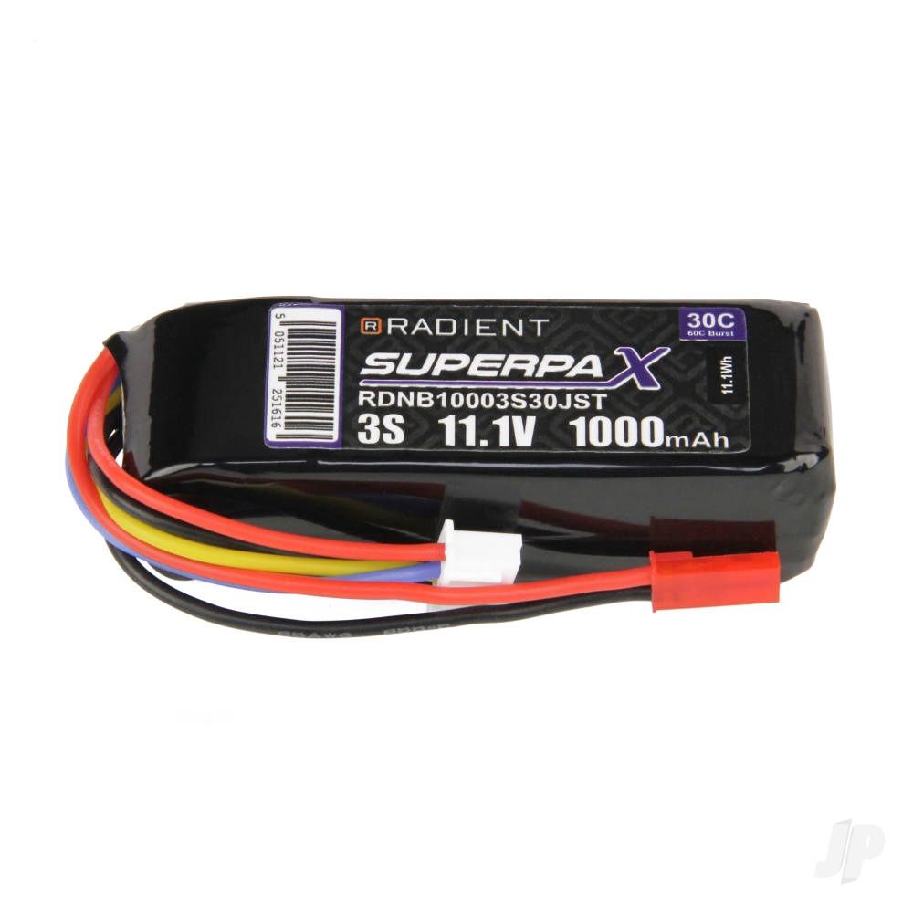 LiPo 3S 1000mAh 11.1V 20C JST
