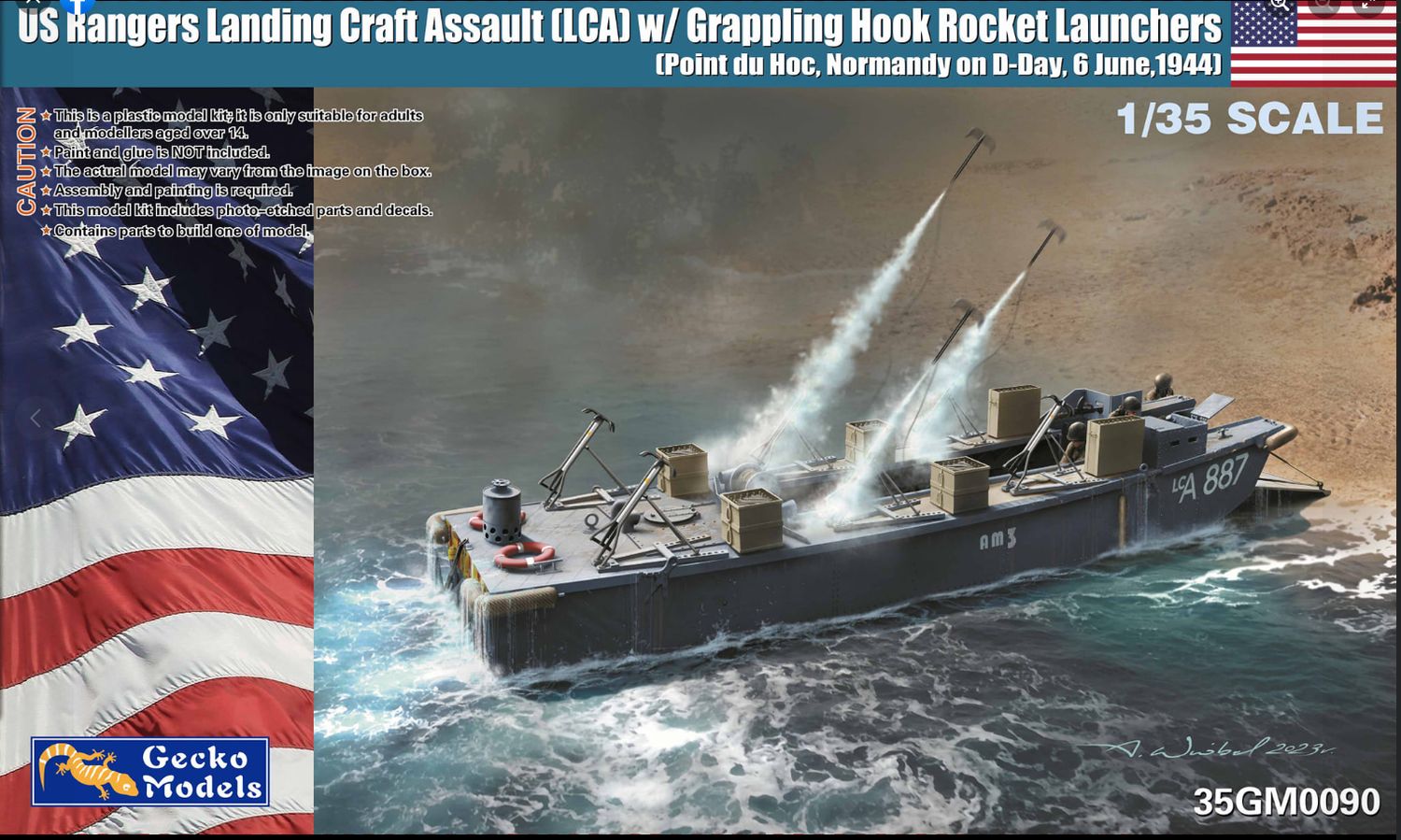 Ship Gecko Models 1/35 US Rangers Landing Craft Assault LCA
