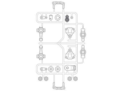B Parts For Tamiya TL-01 M-03 B Parts