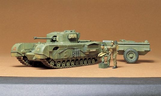 Military Tamiya 1/35 British WWII Churchill Crocodile Flamethrower Tank