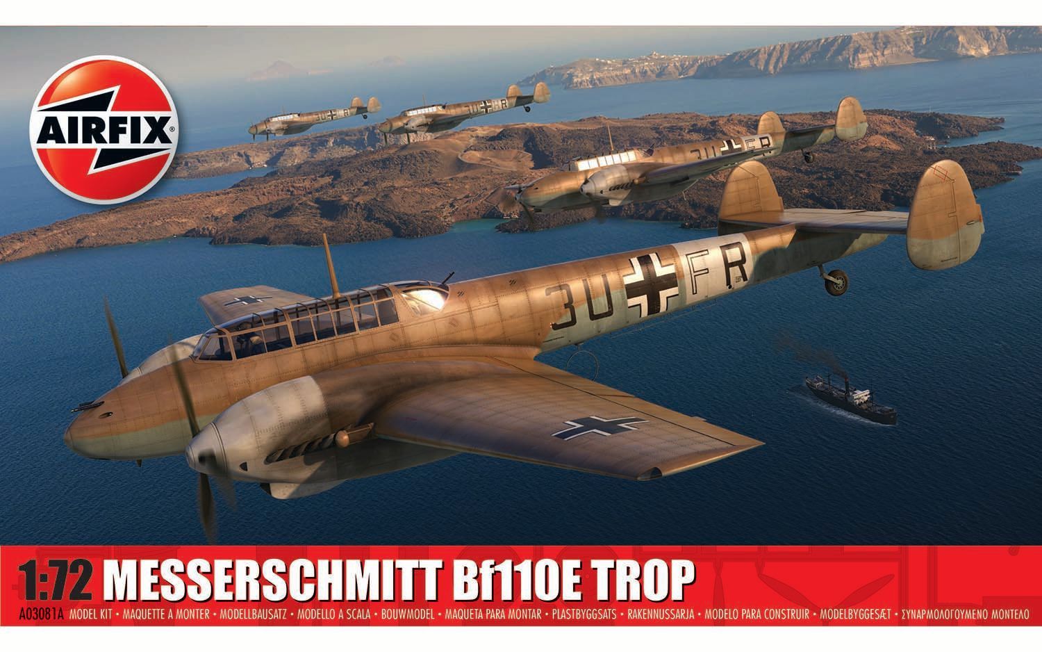 Aircraft Airfix 1/72 Messerschmitt Bf110E/E-2 TROP