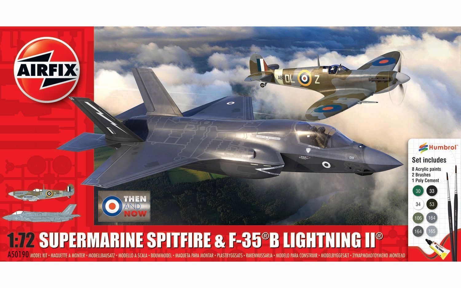 Aircraft Airfix 1/72 Then and Now' Spitfire Mk.Vc &amp; F-35B Lightning II