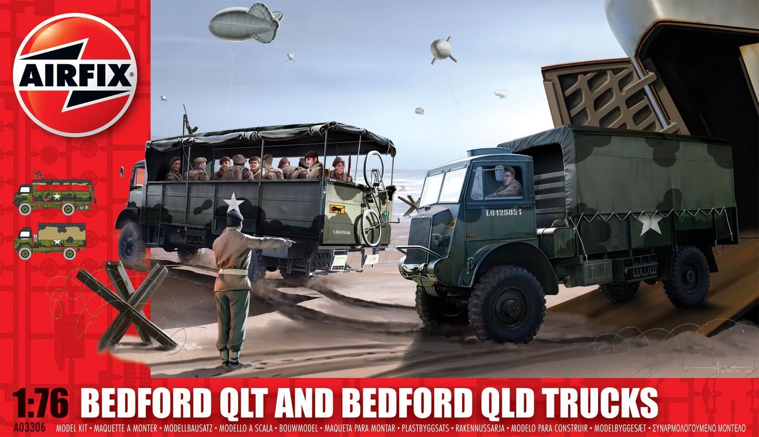 Military Airfix 1/76 Bedford QLD/QLT Trucks