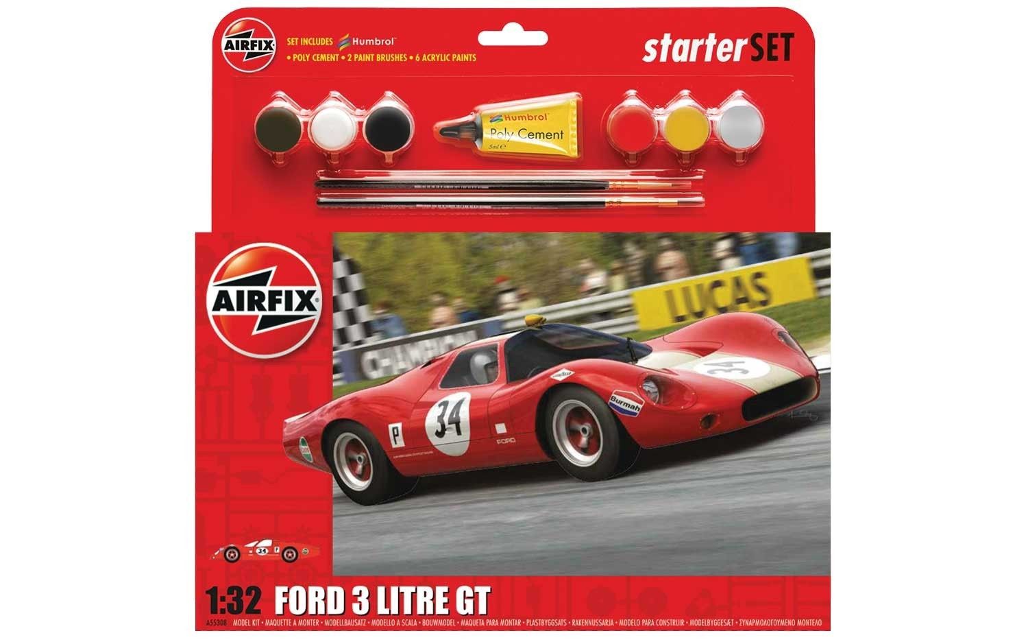 Cars, Bikes and Trucks Airfix 1/32 Ford 3 Litre GT Starter Set