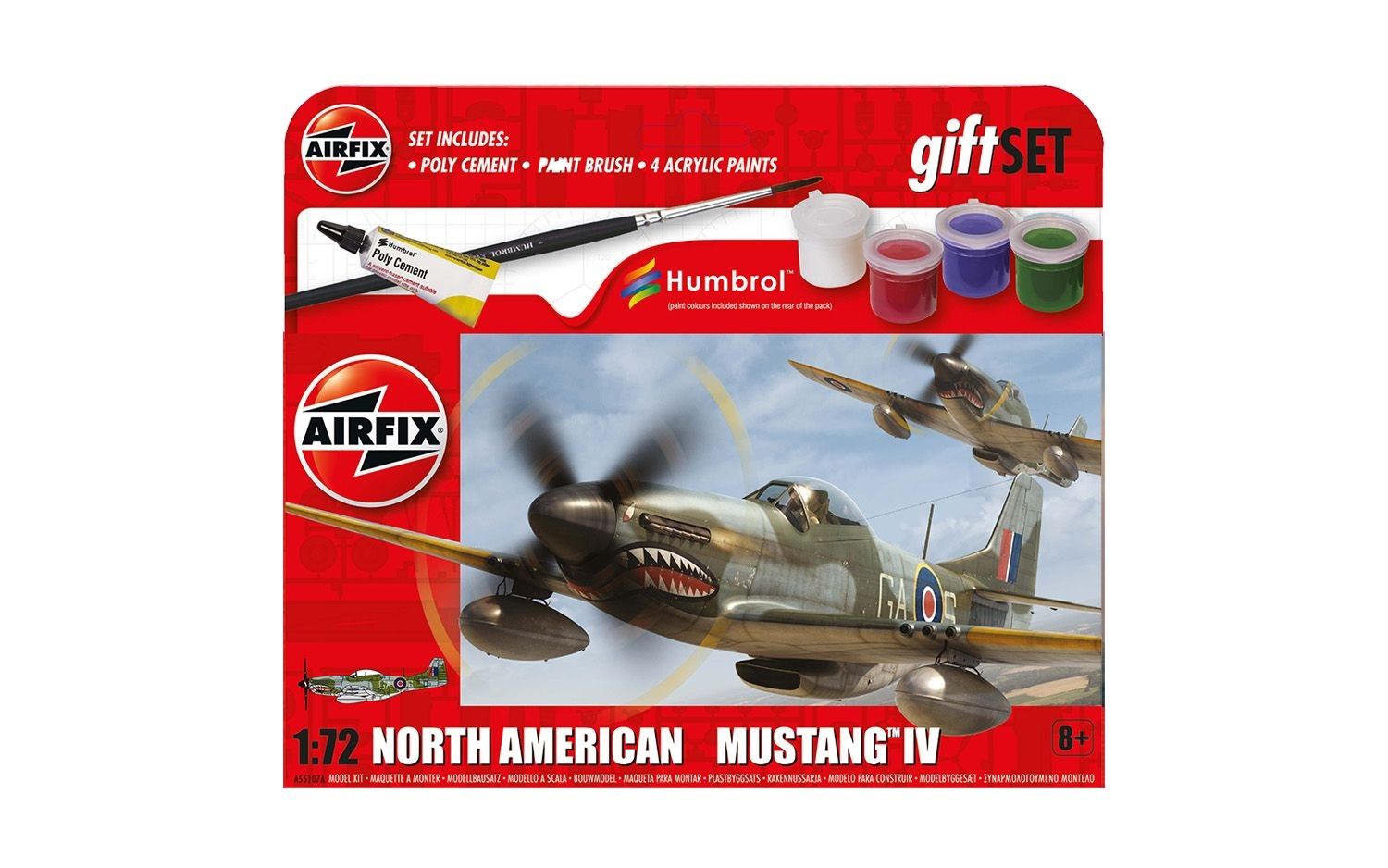 Aircraft Airfix 1/72 Hanging Gift Set - North American Mustang Mk.IV