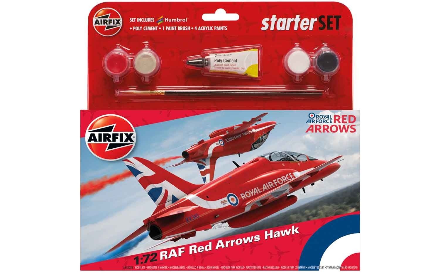 Aircraft Airfix 1/72 RAF Red Arrows Hawk Starter Set