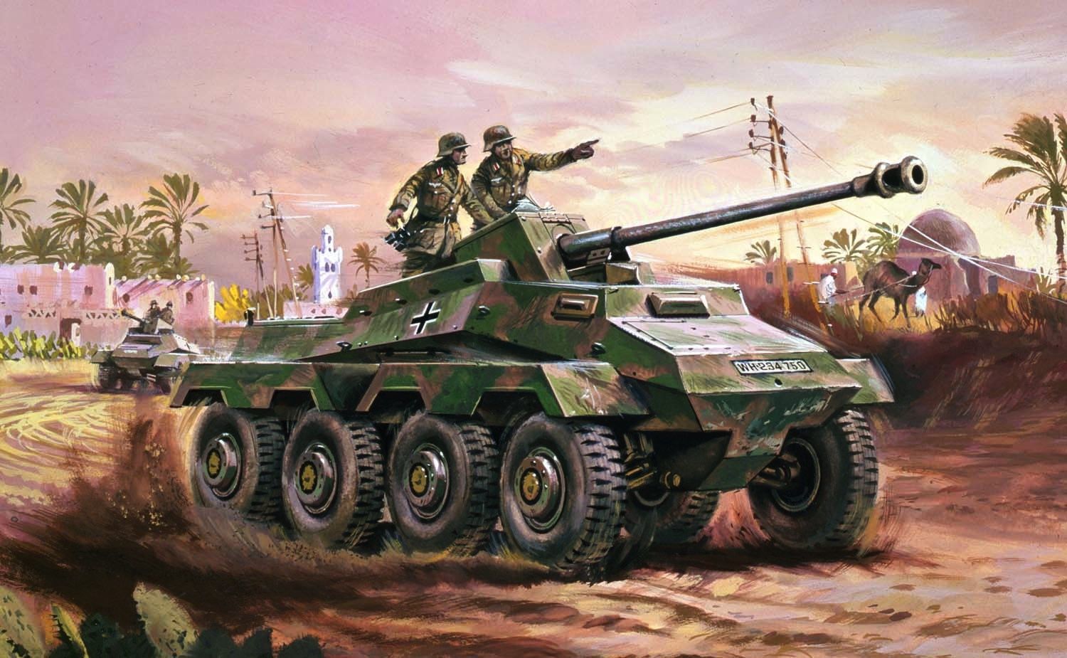 Military Airfix 1/76 German Armoured Car