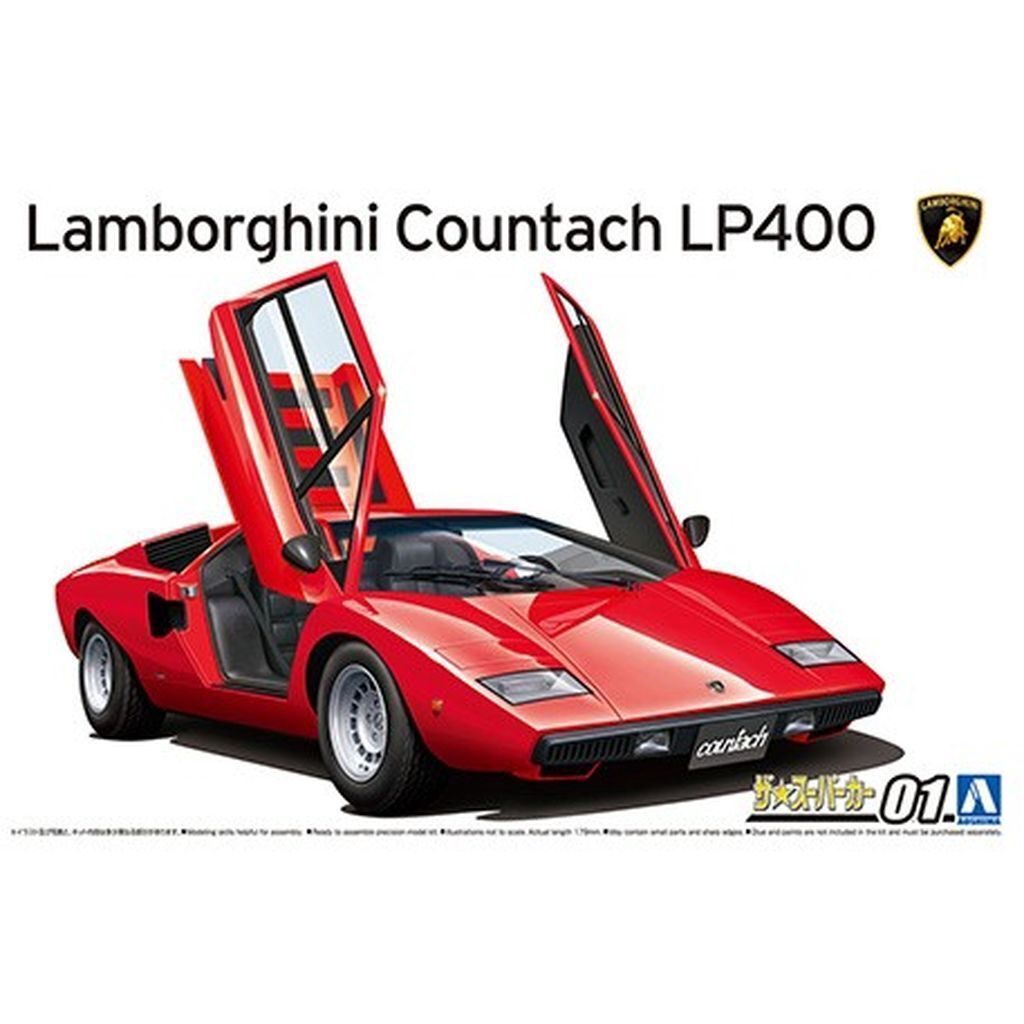 Cars, Bikes and Trucks Aoshima 1/24 Lamborghini Countach LP400