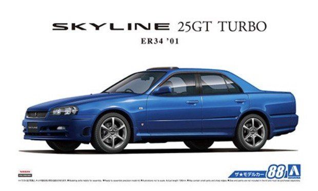 Cars, Bikes and Trucks Aoshima 1/24 Nissan Skyline 25GT Turbo ER34