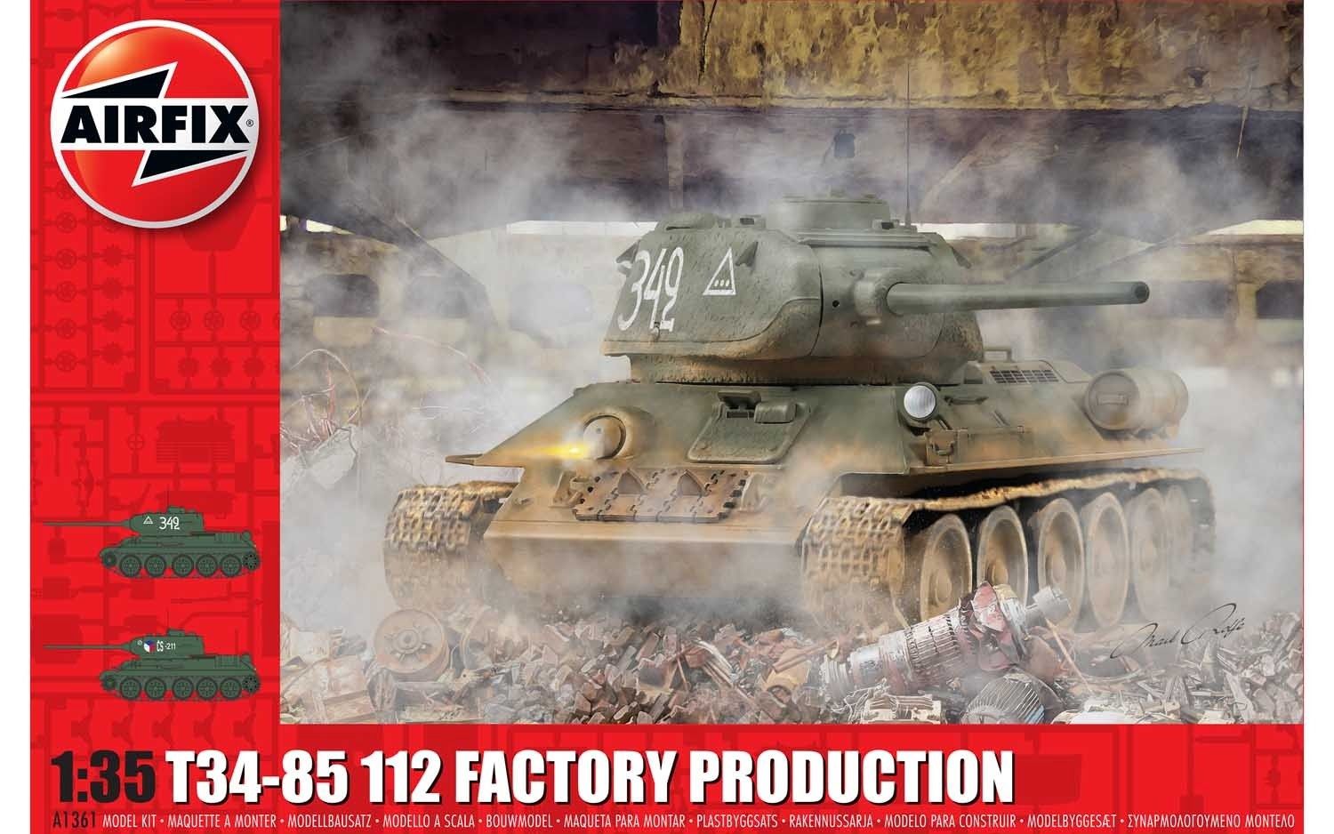 Military Airfix 1/35 T-34-85 112 Factory Production