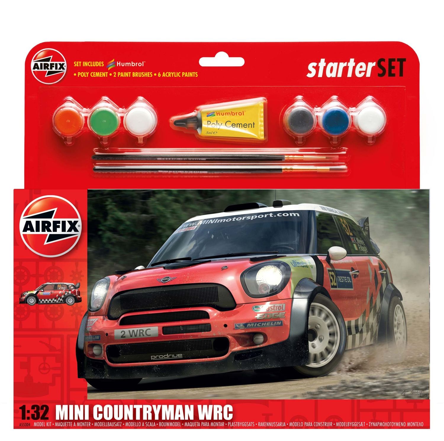 Cars, Bikes and Trucks Airfix 1/32 Mini Countryman WRC Starter Set