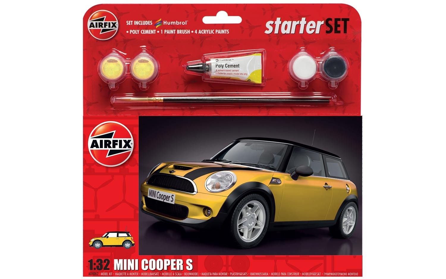 Cars, Bikes and Trucks Airfix 1/32 Mini Cooper S Starter Set