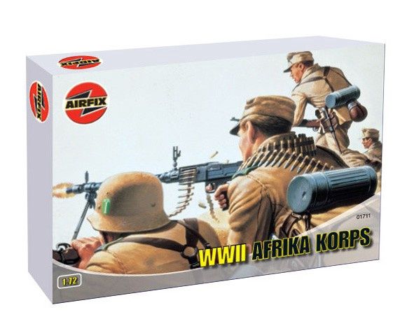 Military Airfix 1/72 Scale Plastic Kit Figures WWII German Afrika Korps