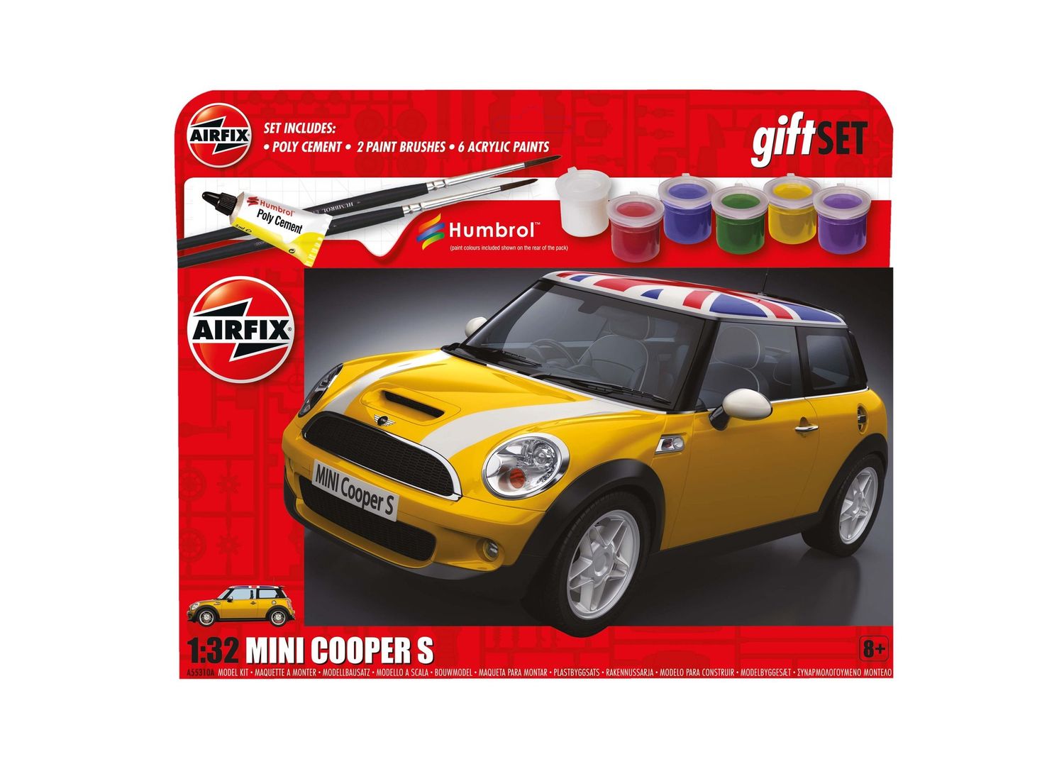 Cars, Bikes and Trucks Airfix 1/32 Hanging Gift Set - MINI Cooper S