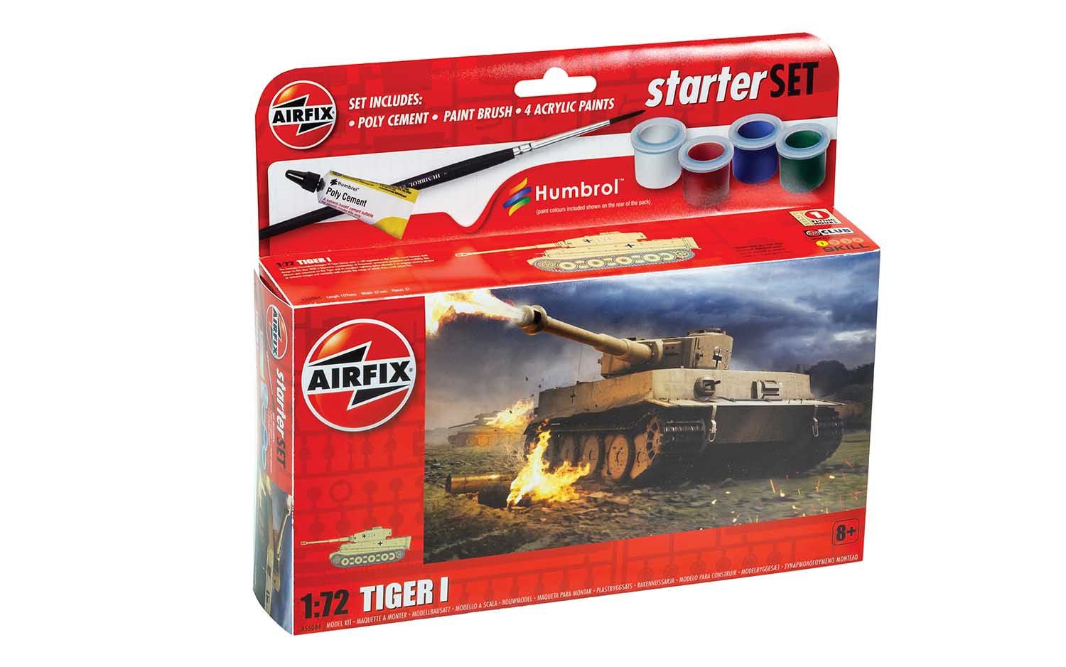 Military Airfix 1/72 Tiger 1 Starter Set