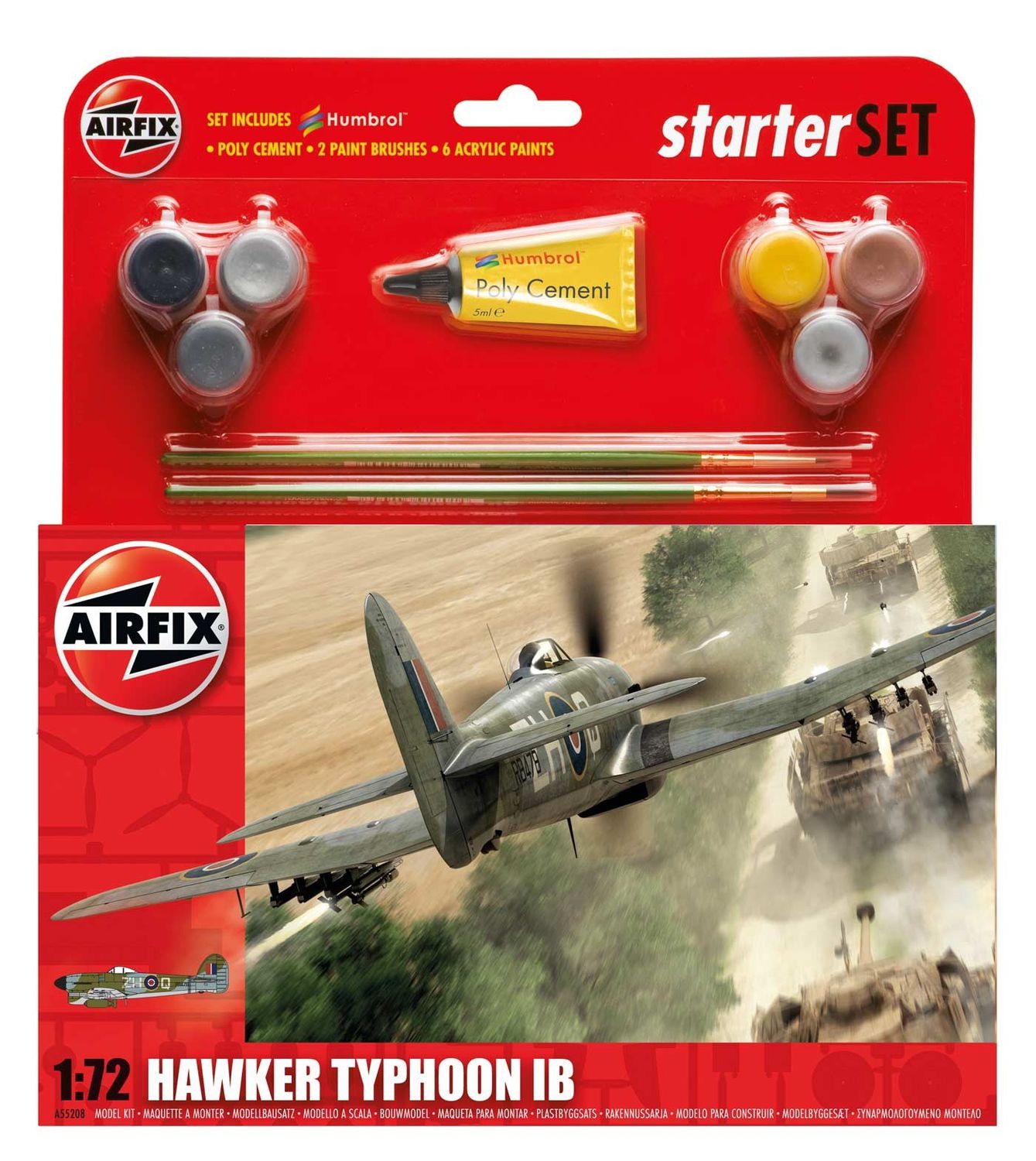 Aircraft Airfix 1/72 Hawker Typhoon Mk.1b Starter Set