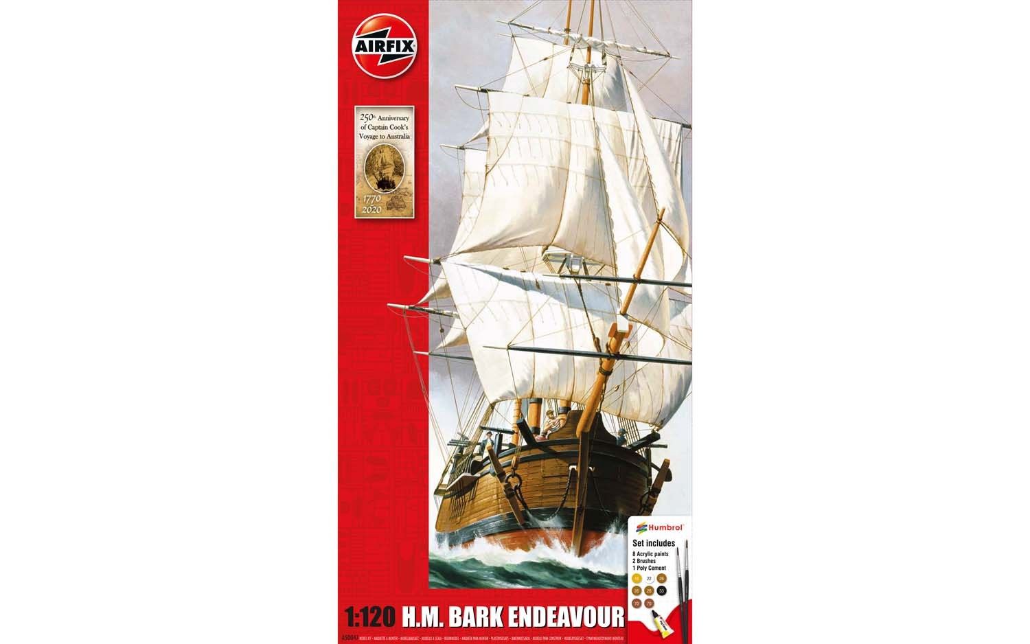 Ship Airfix 1/120 HM Bark Endeavour Starter Set