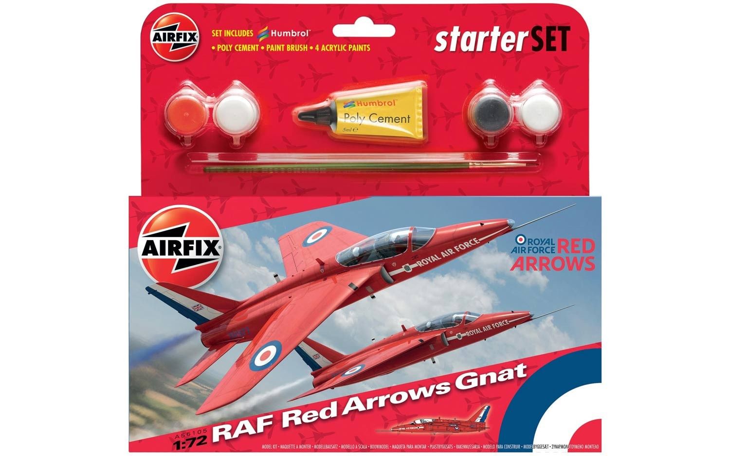 Aircraft Airfix 1/72 RAF Red Arrows Gnat