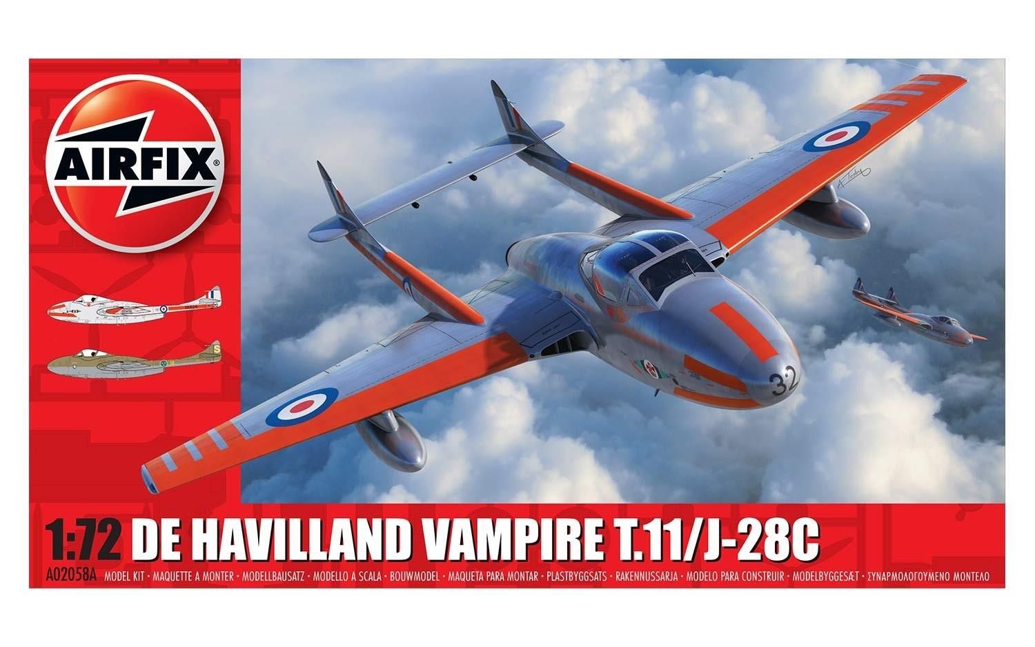 Aircraft Airfix 1/72 De Havilland Vampire T.11/J-28C