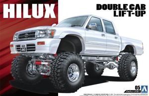 Cars, Bikes and Trucks Aoshima 1/24 Toyota Hilux Double Cab Lift-Up