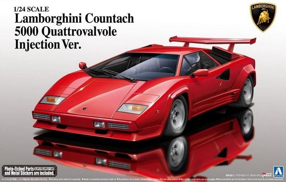 Cars, Bikes and Trucks Aoshima 1/24 Lamborghini Countach 5000 Quattrovalvole