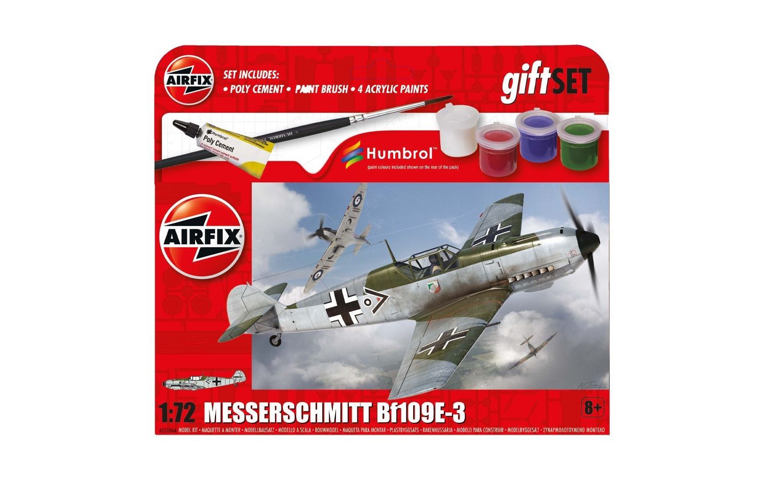 Aircraft Airfix 1/72 Hanging Gift Set Messerschmitt Bf109E-3
