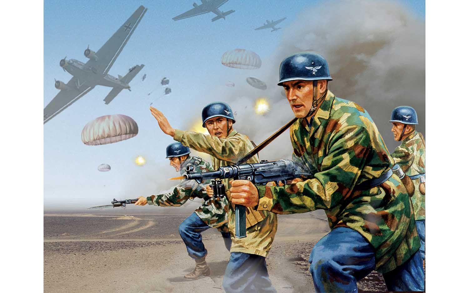Military Airfix 1/32 WWII German Paratroopers