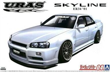 Cars, Bikes and Trucks Aoshima 1/24 Nissan Skyline Uras ER34 Type R 2001
