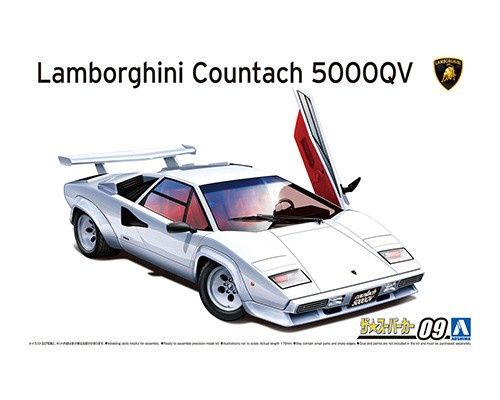 Cars, Bikes and Trucks Aoshima 1/24 Lamborghini Countach 5000QV 1985