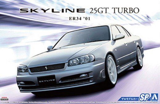 Cars, Bikes and Trucks Aoshima 1/24 Nissan Skyline 25GT Turbo ER34 Tuner