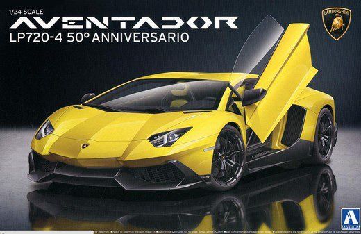Cars, Bikes and Trucks Aoshima 1/24 Lamborghini Aventador LP720-4 50th Anniversary
