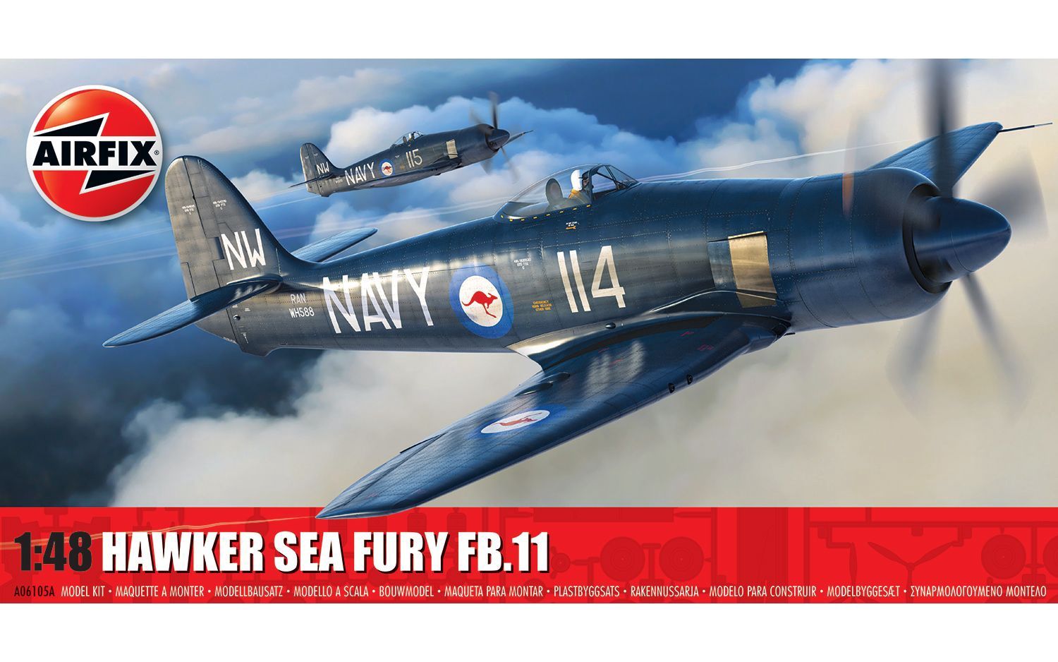 Aircraft Airfix 1/48 Hawker Sea Fury FB.II