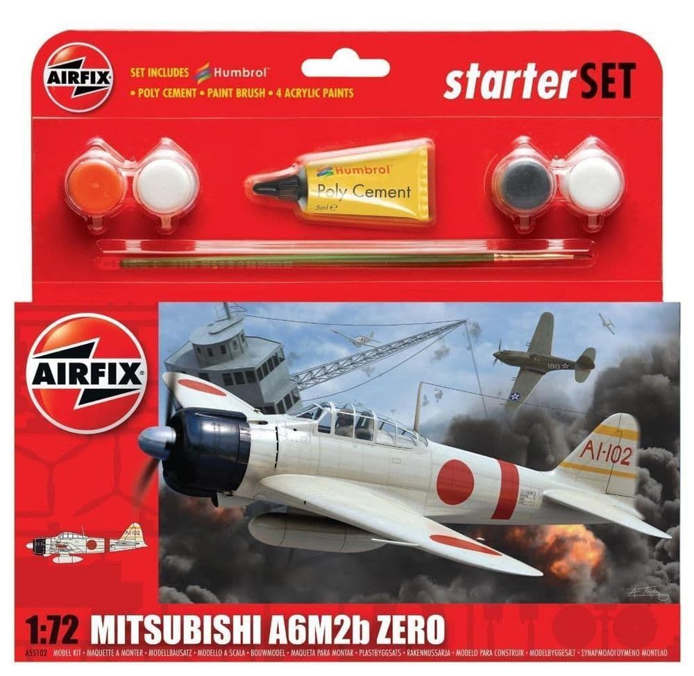 Aircraft Airfix 1/72 Mitsubishi A6M2b Zero Starter Set