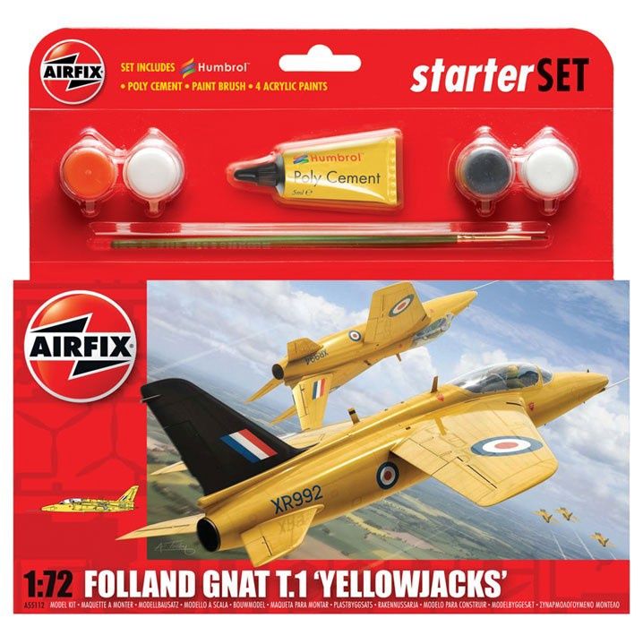 Aircraft Airfix 1/72 Folland Gnat T.1 Yellowjacks Starter Set