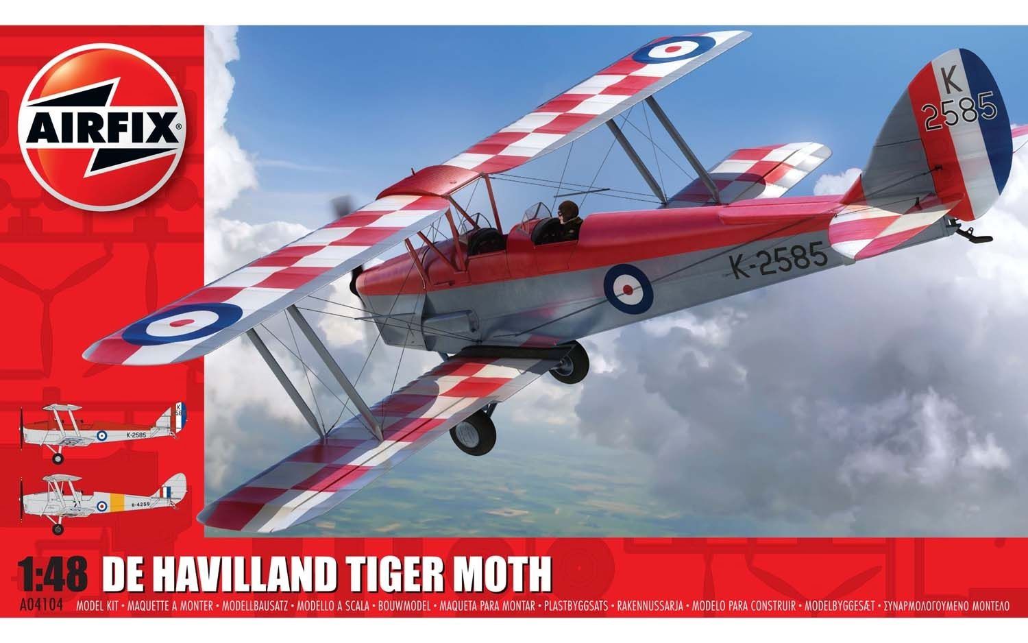 Aircraft Airfix 1/48 1/48 de Havilland D.H.82a Tiger Moth