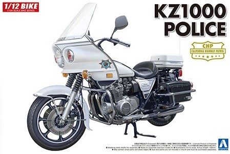 Cars, Bikes and Trucks Aoshima 1/12 Kawasaki KZ1000 Police "California Highway Patrol"