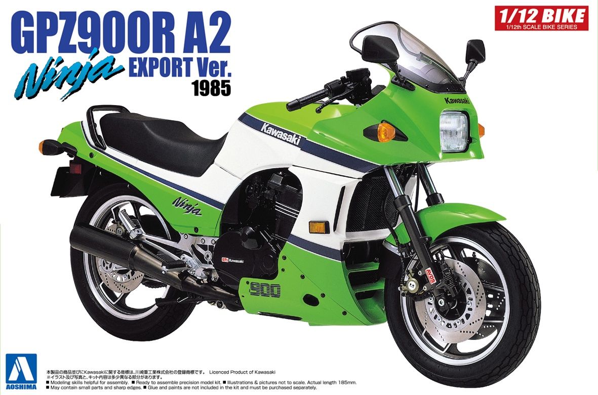 Cars, Bikes and Trucks Aoshima 1/12 Kawasaki Ninja GPZ900R A2 1985 (Export Version)