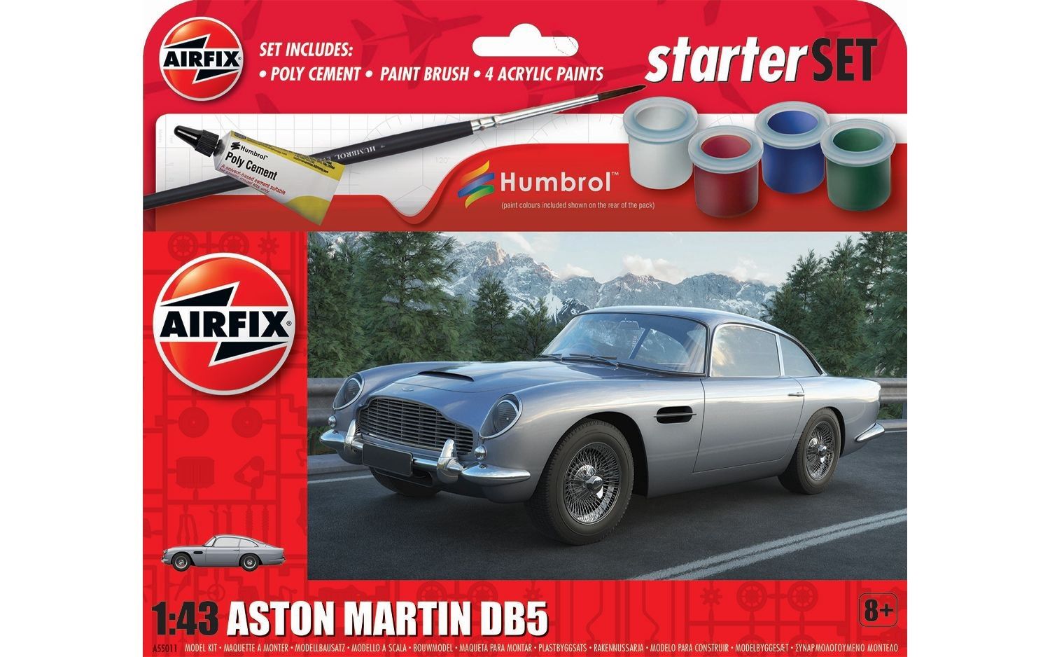 Cars, Bikes and Trucks Airfix 1/43 Starter Set - Aston Martin DB5