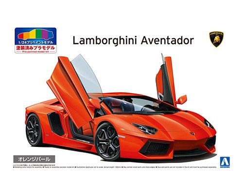 Cars, Bikes and Trucks Aoshima 1/24 Lamborghini Aventador Orange Pearl