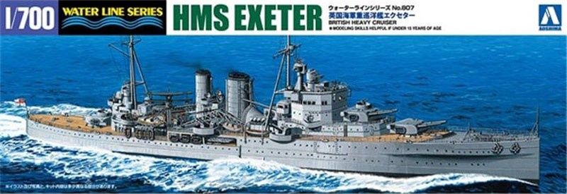 Ship Aoshima 1/700 British Heavy Cruiser HMS Exeter