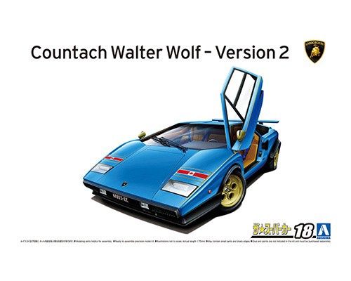 Cars, Bikes and Trucks Aoshima 1/24 Lamborghini Wolf Countach 1976 Version 2
